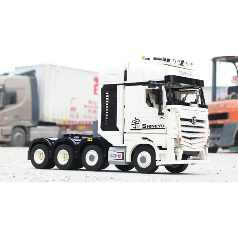 Happy Build YC-QC007 - Static Version - Heavy-Duty Trailer Truck - vue 2 | Power Blockz