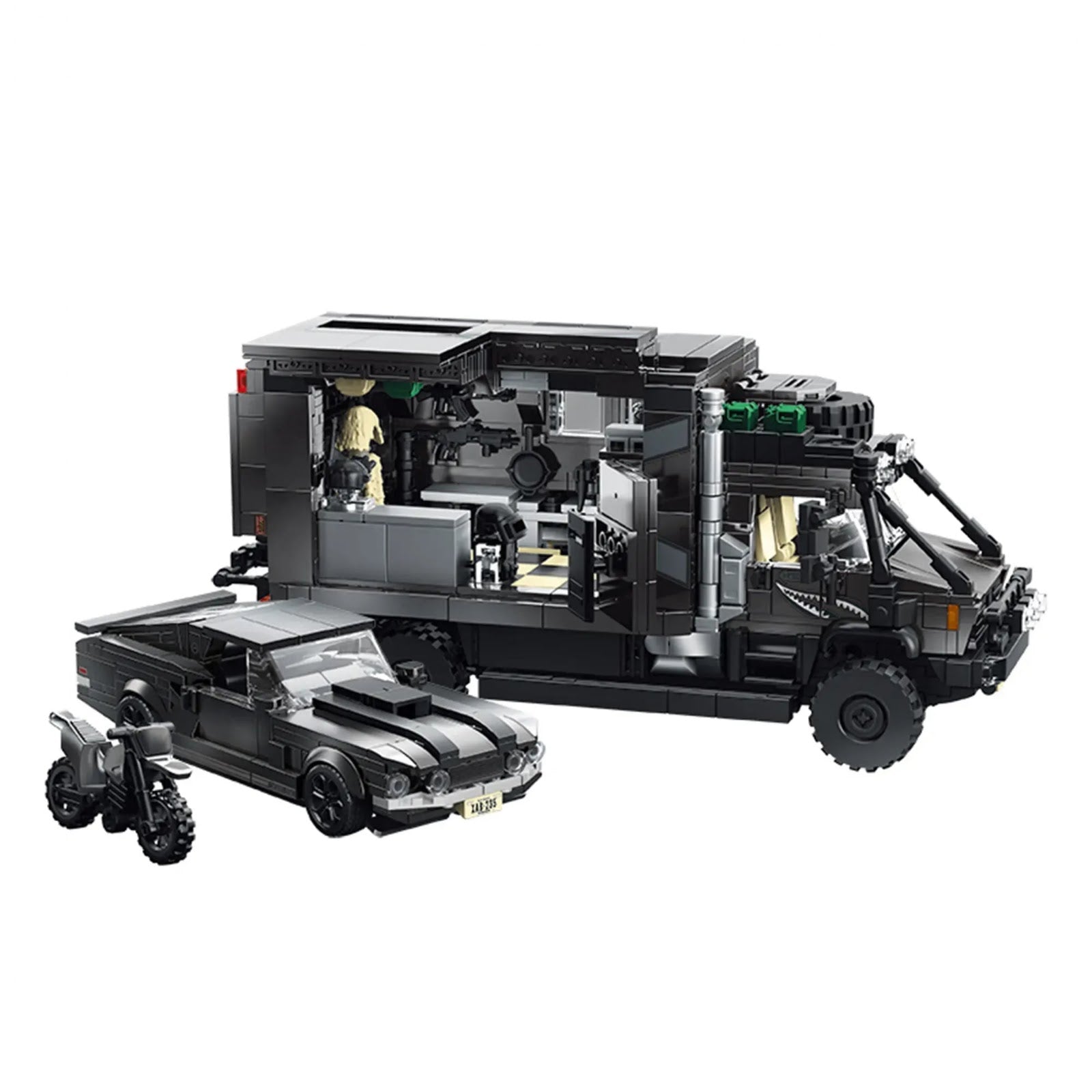 12GO 95003 - Unimog RV + Muscle Car Set | Power Blockz