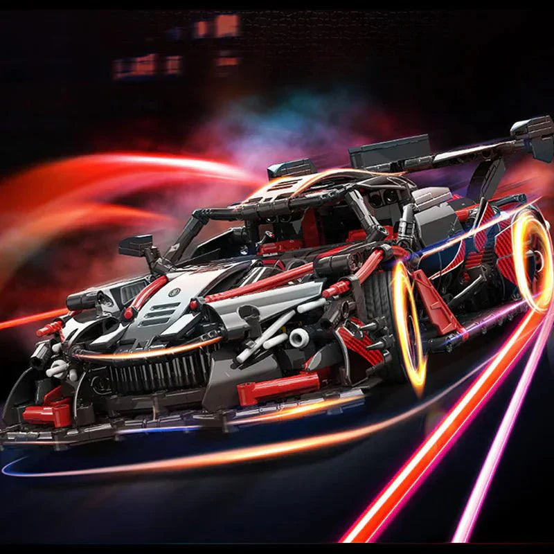 MoYu MY88301 - Red Concept Hypercar - vue 2 | Power Blockz