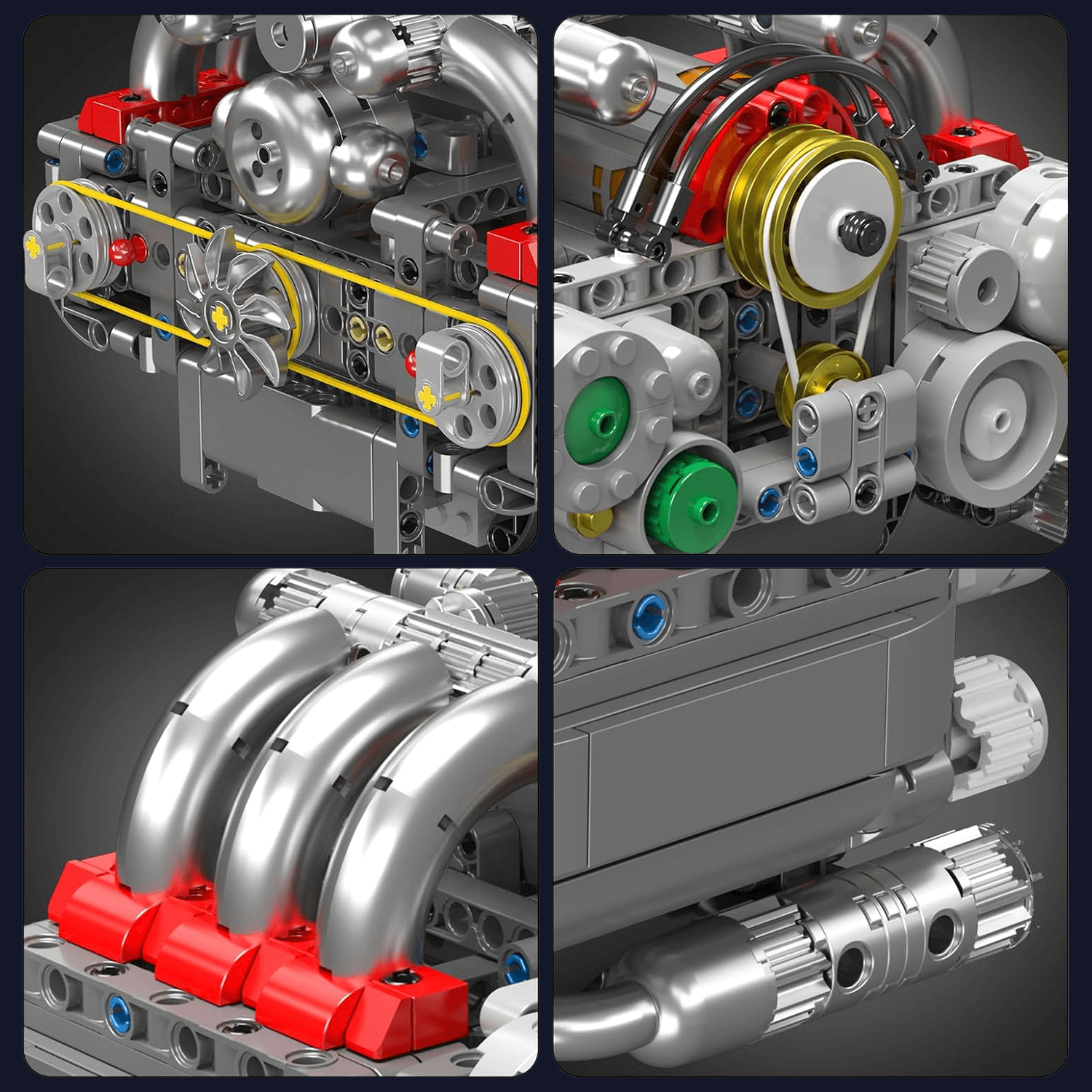 Mould King 10181 - Motorized Flat-6 Boxer Engine - vue 10 | Power Blockz