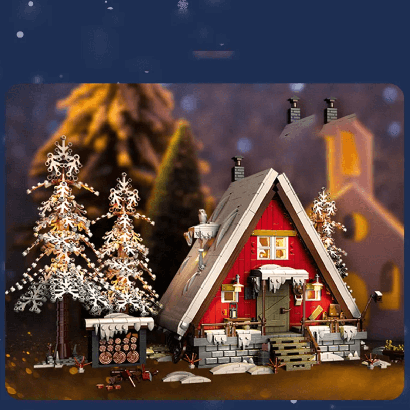 Jiestar 89141 - Winter Cabin - vue 4 | Power Blockz