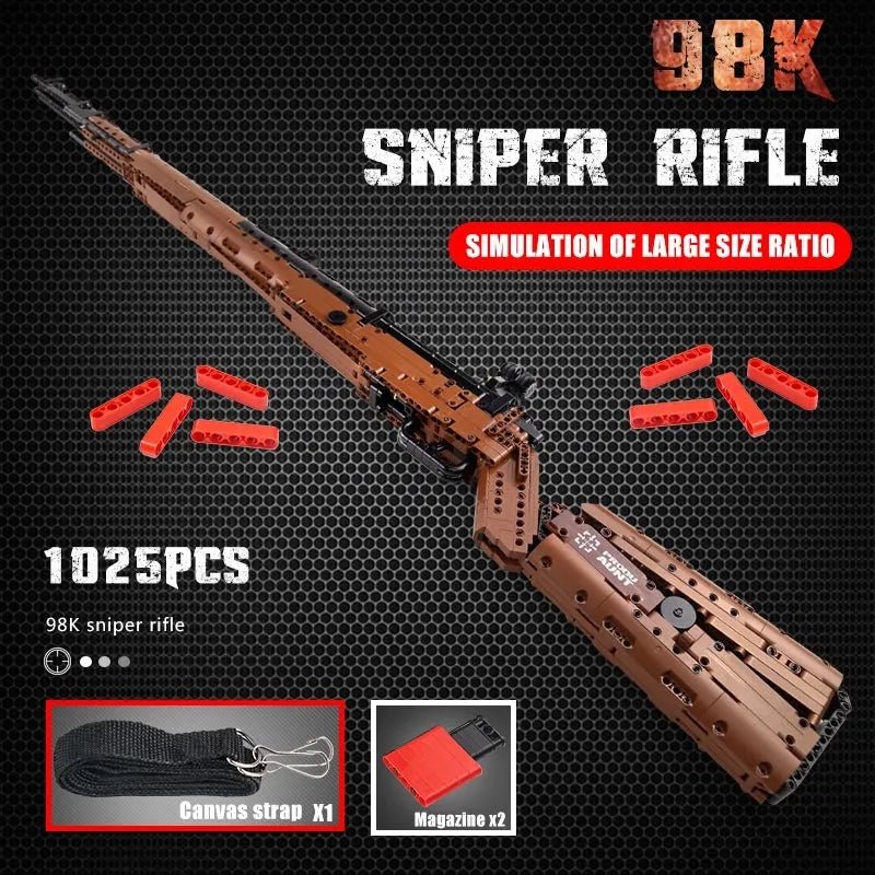 Mould King 14002S - Military Mauser 98K - vue 3 | Power Blockz