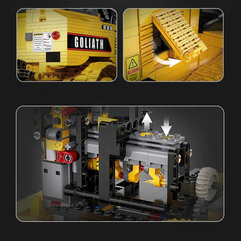 CaDa C61056W - Goliath Heavy Bulldozer - vue 12 | Power Blockz
