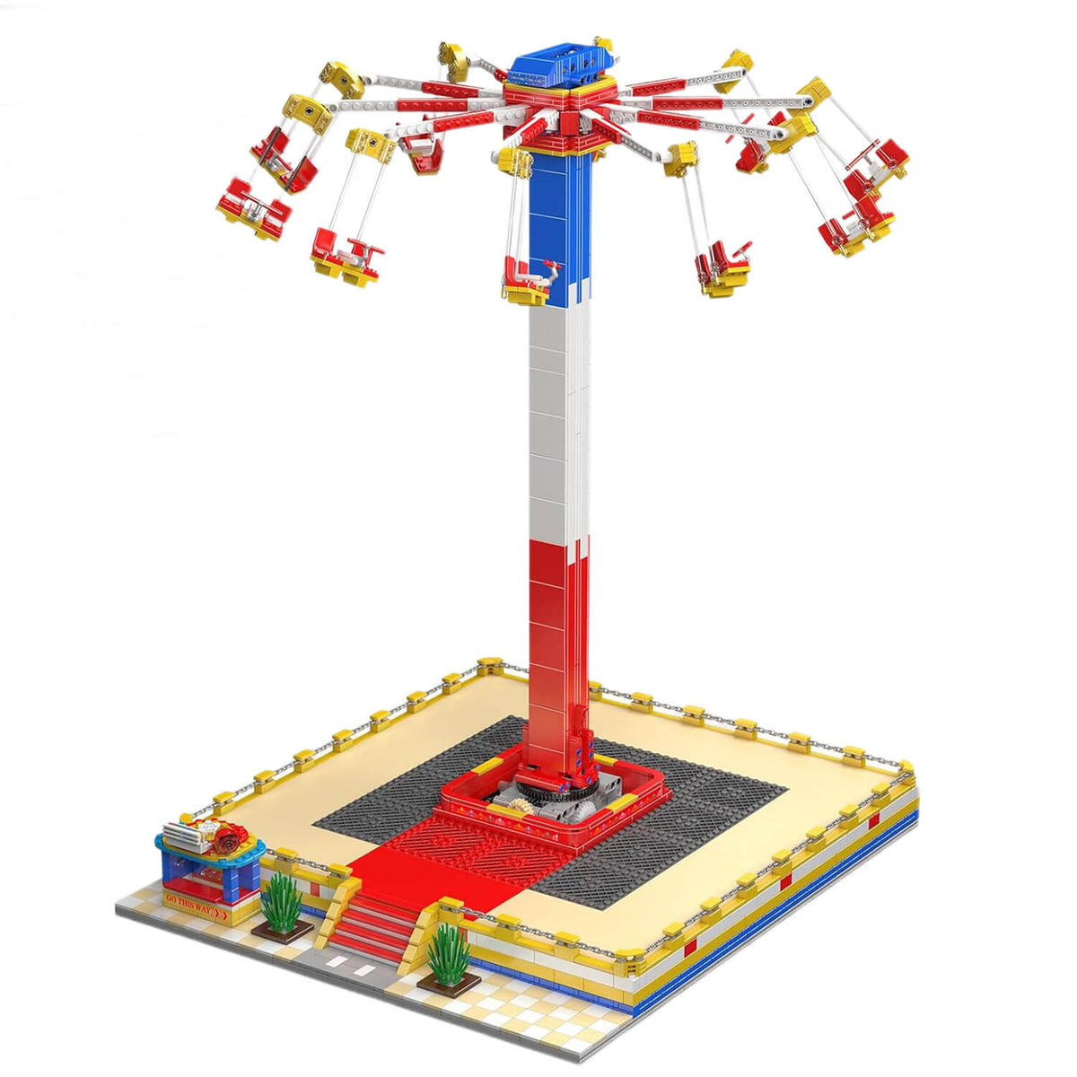 Mould King 11016 - Motorized Swing Carousel | Power Blockz