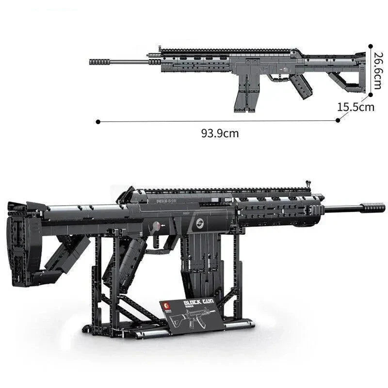 Sembo 702991 - Heavy Duty SMG Combat - vue 2 | Power Blockz