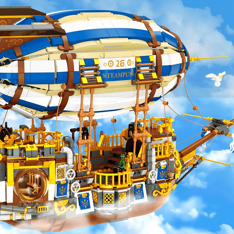 Jiestar JJ9126 - SteamPunk Airship - vue 8 | Power Blockz