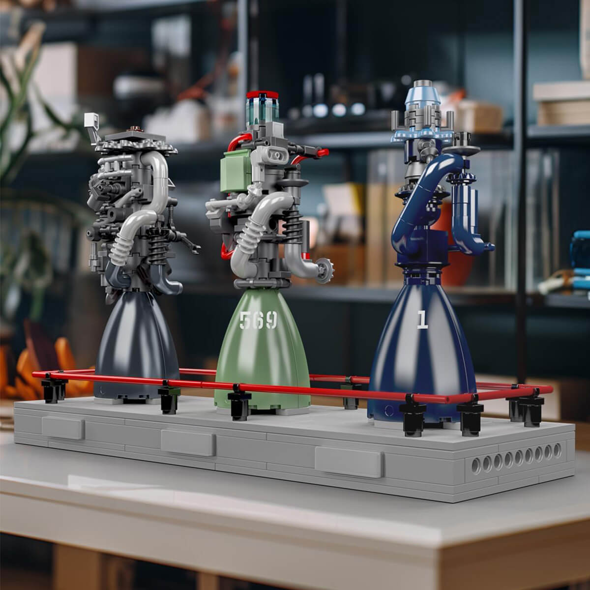 Mould King 10247 - Methalox Rocket Engine Display - vue 4 | Power Blockz