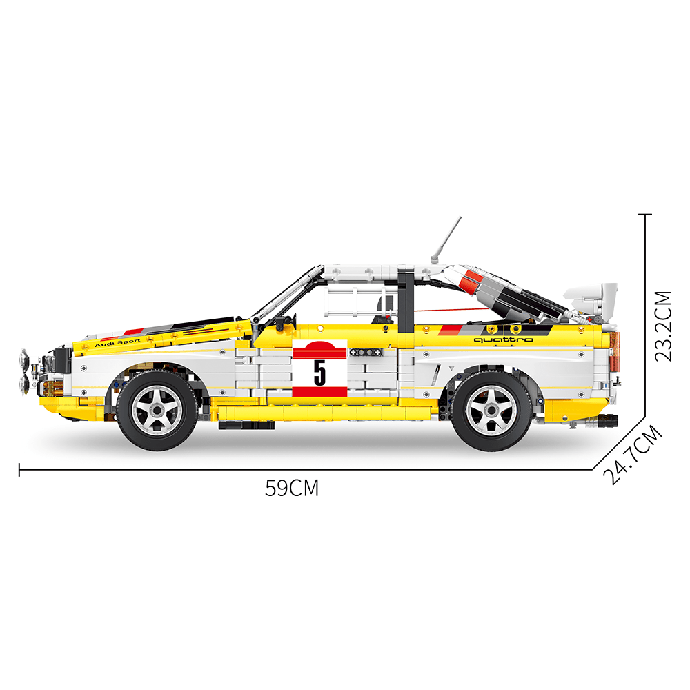 Happy Build YC-23043 - Static Version - Audi Rally Quattro Group B 1984 - vue 11 | Power Blockz