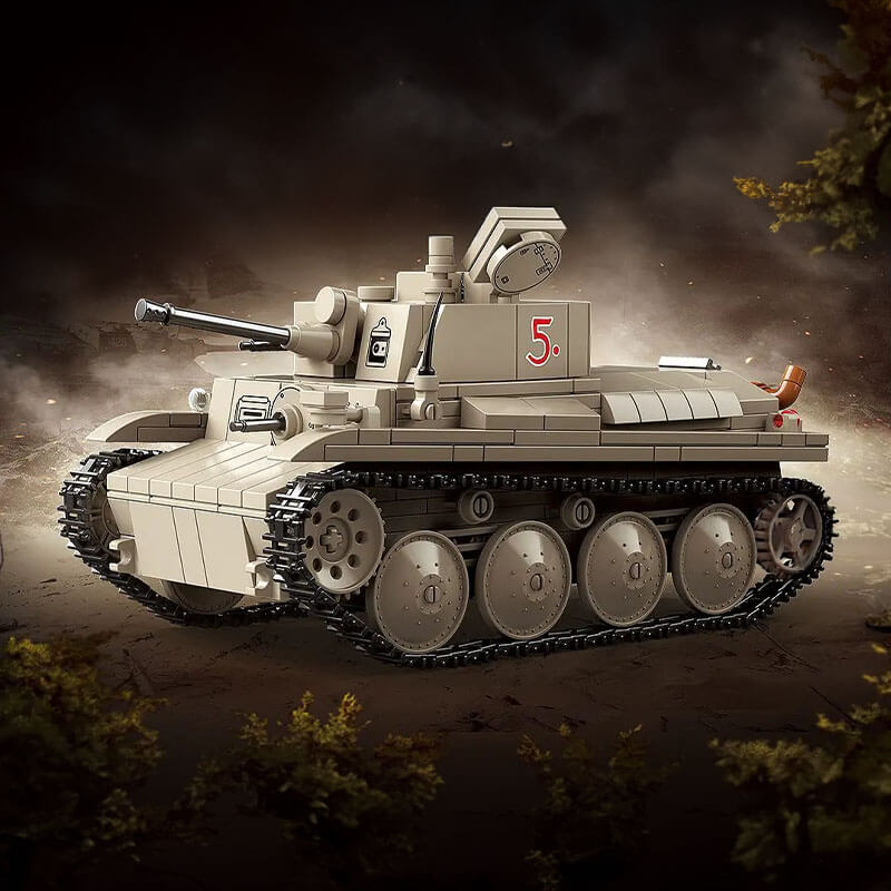 Quanguan 100285 - German 38-T Panzer - vue 4 | Power Blockz