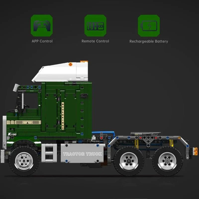 Mould King 13202 - Aerodyne Tractor Truck Technic - vue 6 | Power Blockz