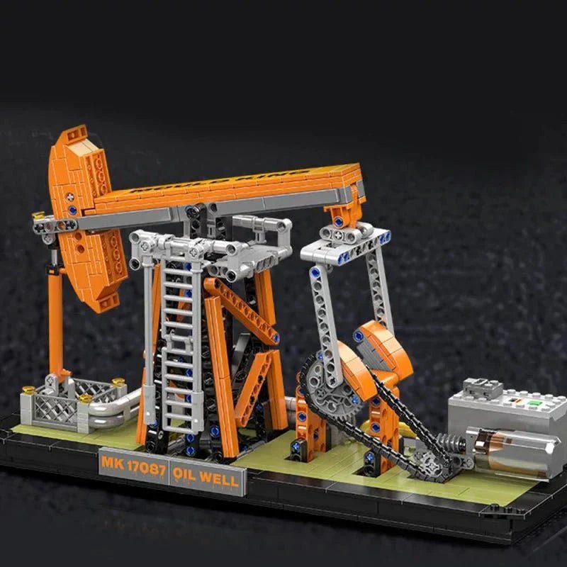 Mould King 17087 - Motorized Oil Well Rig - vue 3 | Power Blockz