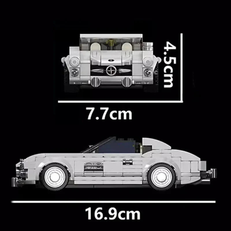 Mould King 27037 - Mini Classic Gullwing - vue 6 | Power Blockz