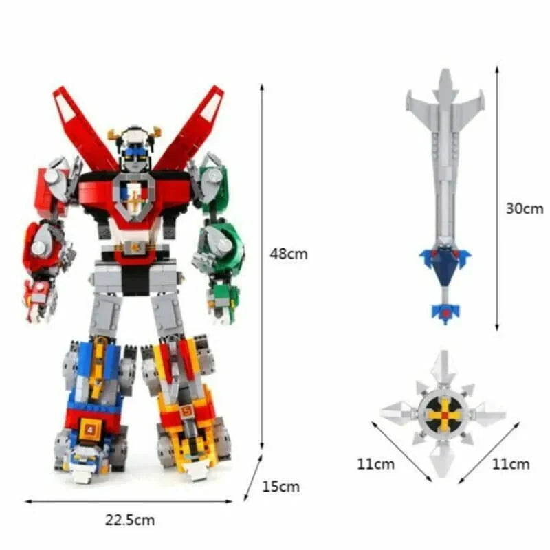 Power Brickz 21311 - Voltron Defender Transformed - vue 12 | Power Blockz