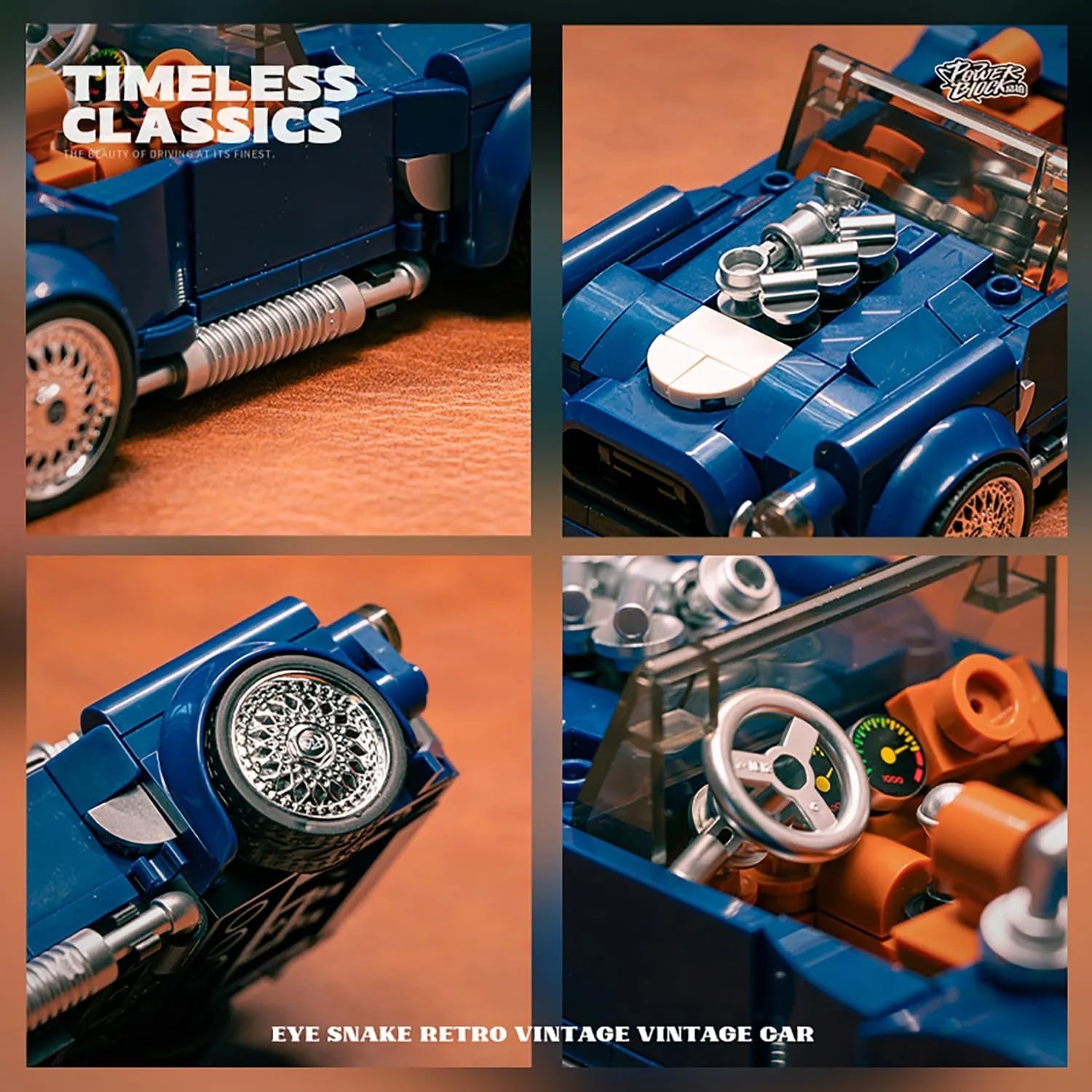 Power Build PB8818 - Shelby Cobra 427 - vue 2 | Power Blockz