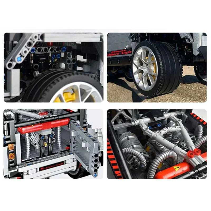Qizhile 2301 - 6x6 Expedition Defender Off-Roader - vue 9 | Power Blockz