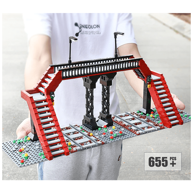Mould King 12008 - Railway Crossing - vue 5 | Power Blockz