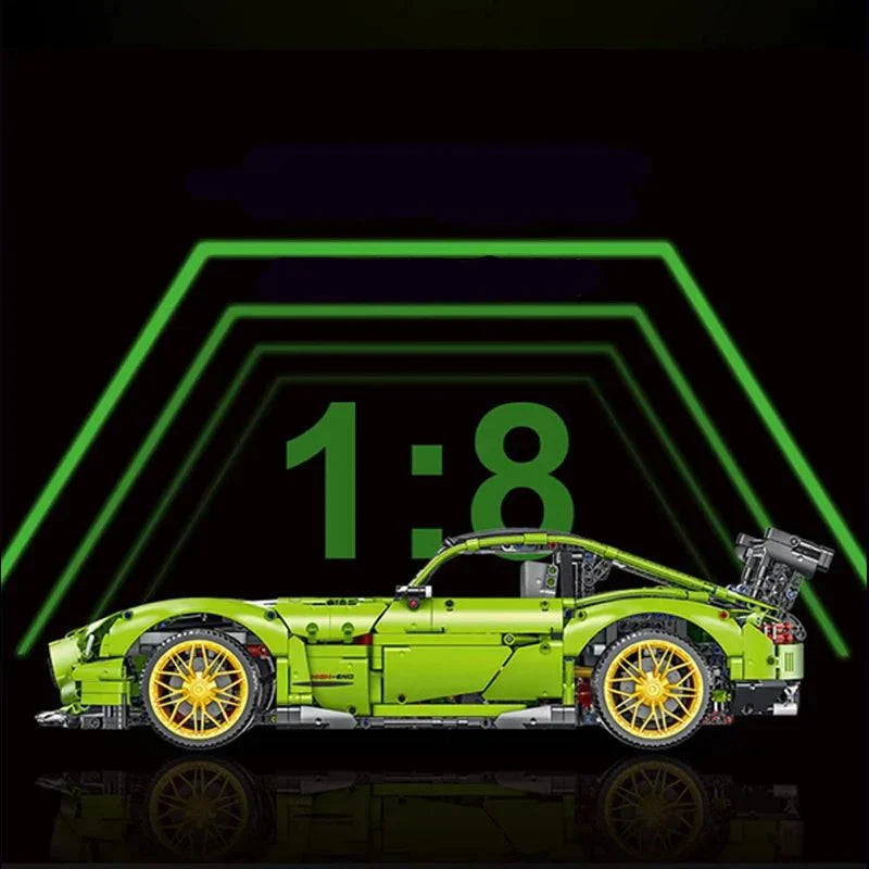 FeiFan F10001 - Static Version - Green Track GTR V8 Coupe - vue 2 | Power Blockz