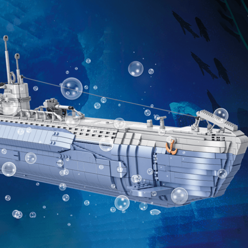 Panlos 628011 - VIIC U-552 Submarine - vue 5 | Power Blockz