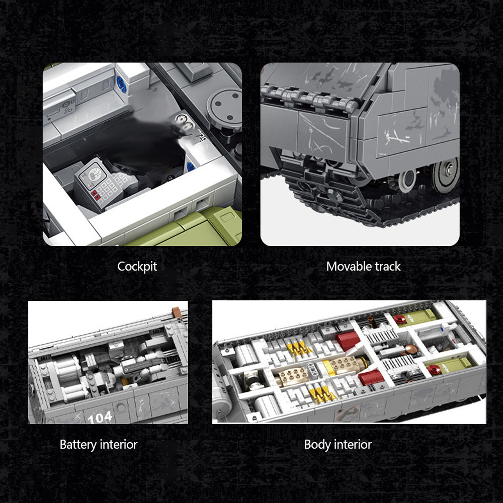Panlos 628009 - WWII Rat Heavy Tank - vue 7 | Power Blockz