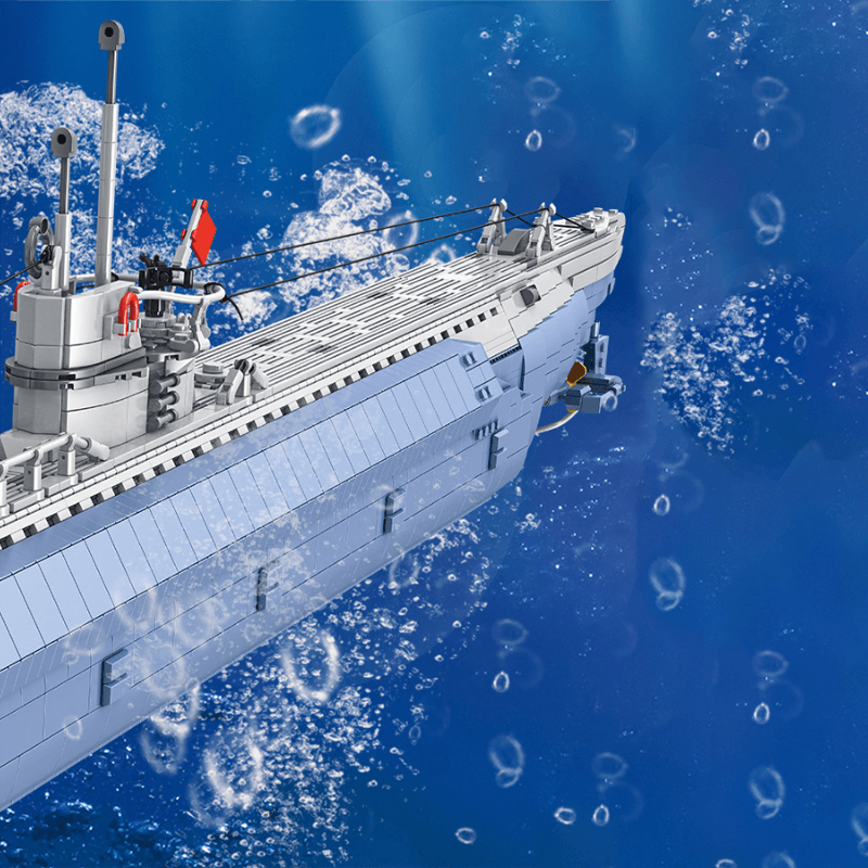 Panlos 628011 - VIIC U-552 Submarine - vue 3 | Power Blockz