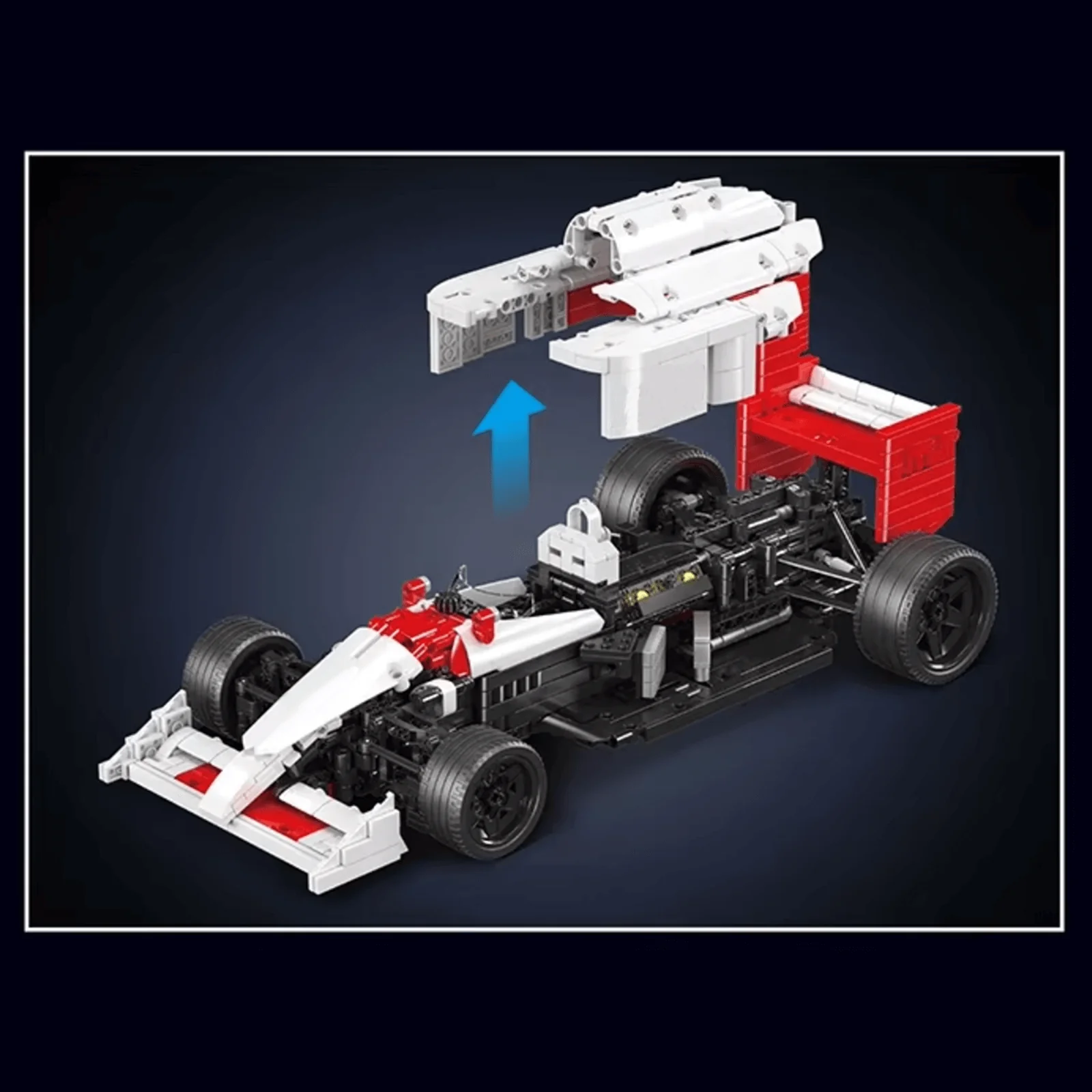 Mould King 10132 - Stickers included - Iconic 80s Turbo GP Car - vue 3 | Power Blockz