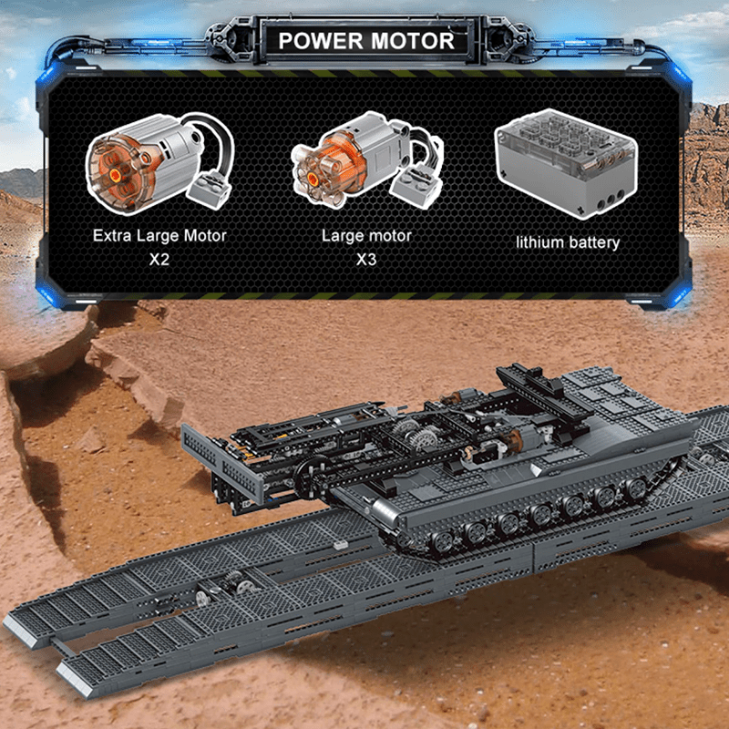 Mould King 20002 - Remote Controlled Abrams Bridge Layer - vue 6 | Power Blockz