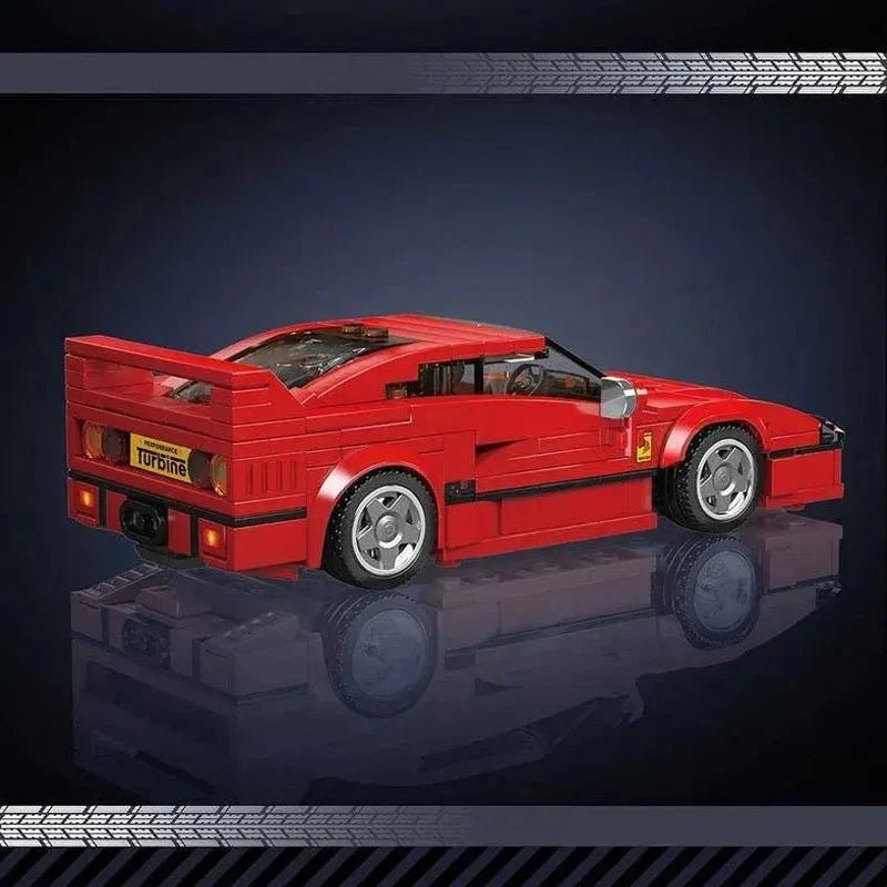 Mould King 27038 - Mini 80s Twin-Turbo F40 Supercar - vue 4 | Power Blockz