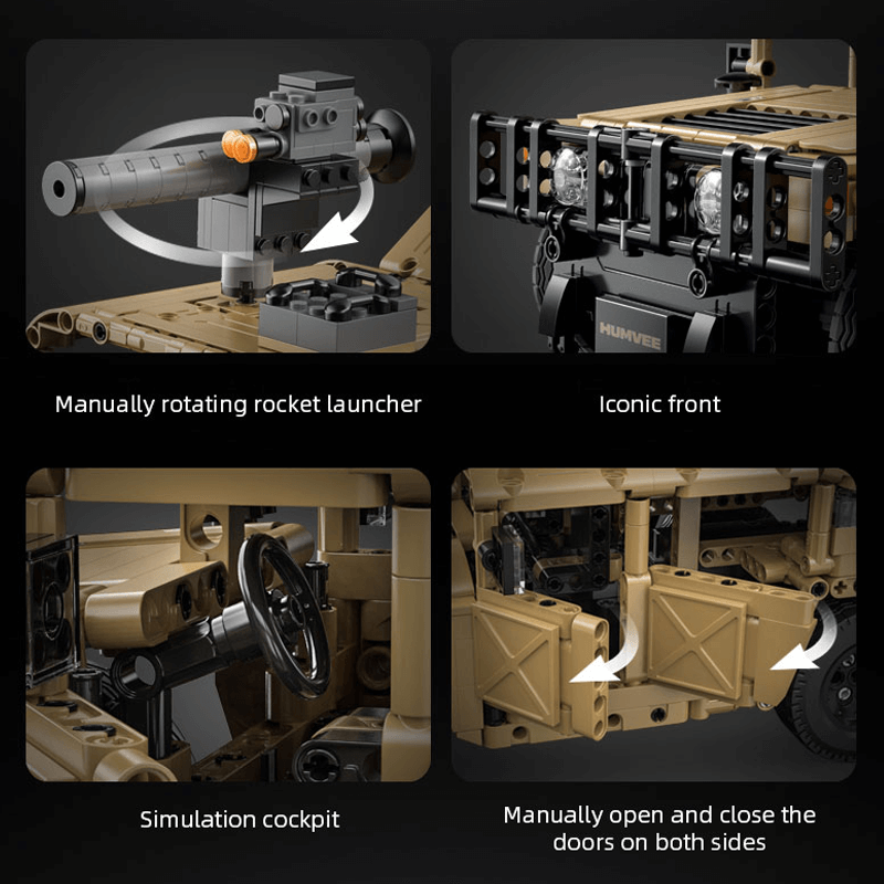 CaDa C51202W - Remote Controlled Hummer H2 - vue 12 | Power Blockz
