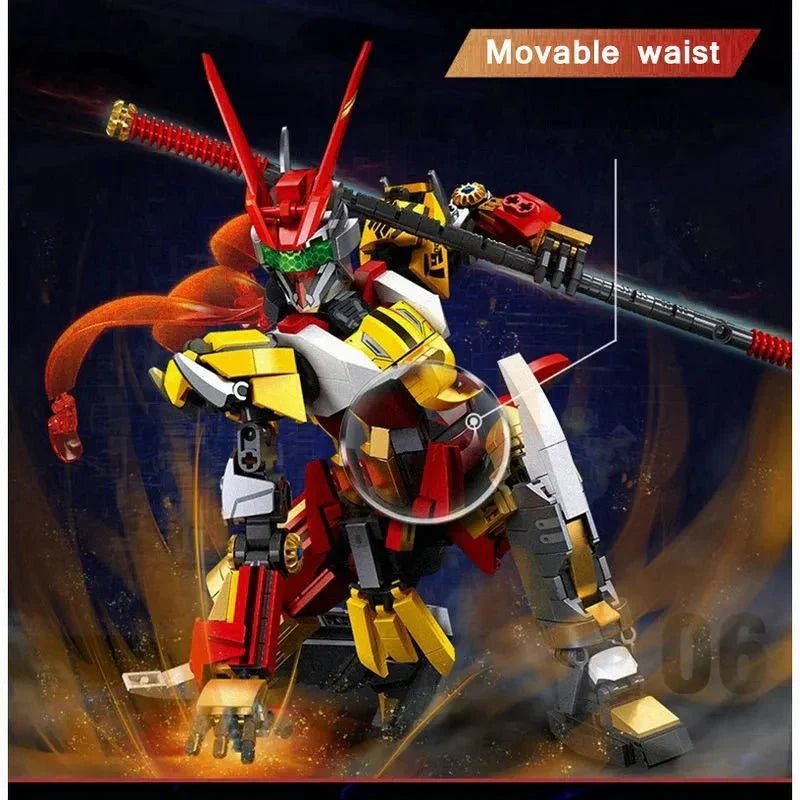 Monkey King Mecha Robot Cyber Wukong | 755pcs - Monkey King Mecha Robot Cyber Wukong - vue 7 | Power Blockz