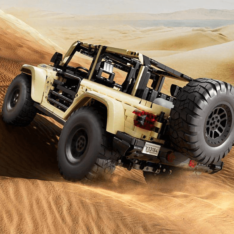 Mould King 13184 - All-Terrain Wrangler Sahara 4x4 - vue 3 | Power Blockz