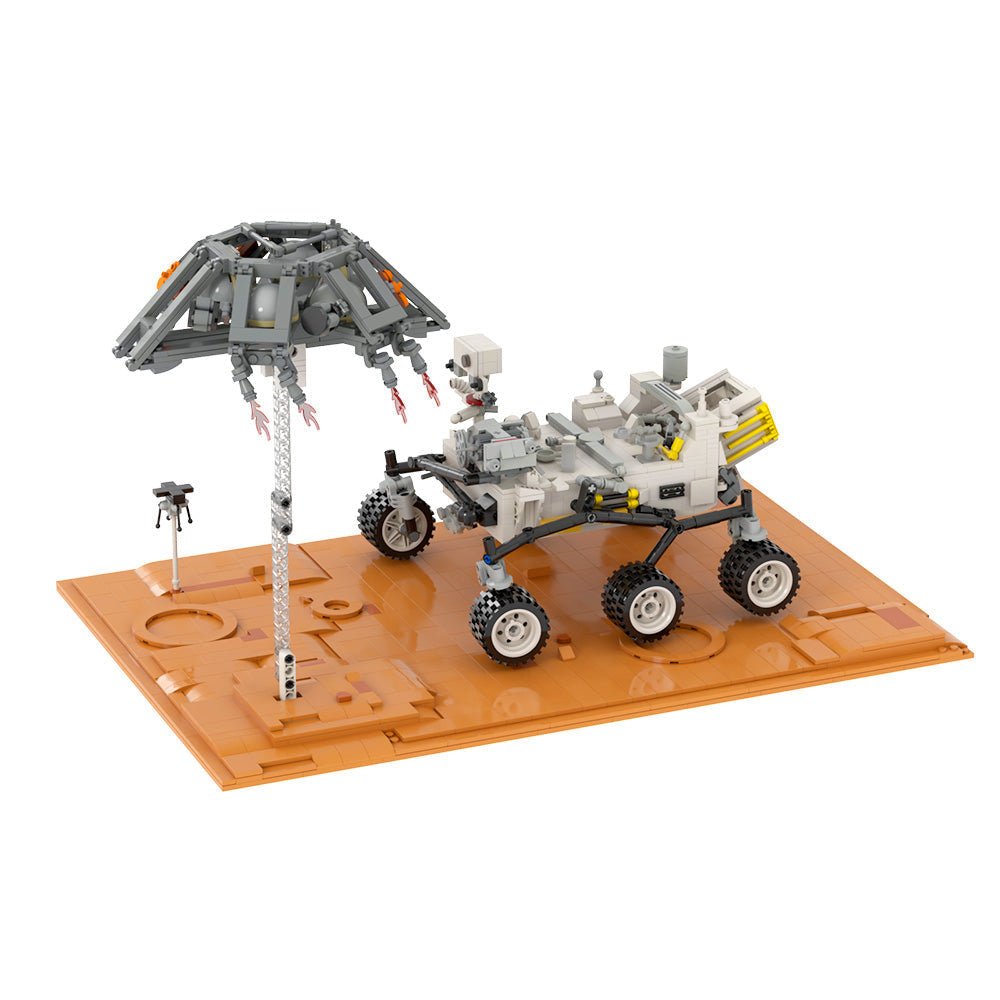 Gobricks MOC C6751Y01 - Mars Rover with Mars Base - vue 3 | Power Blockz