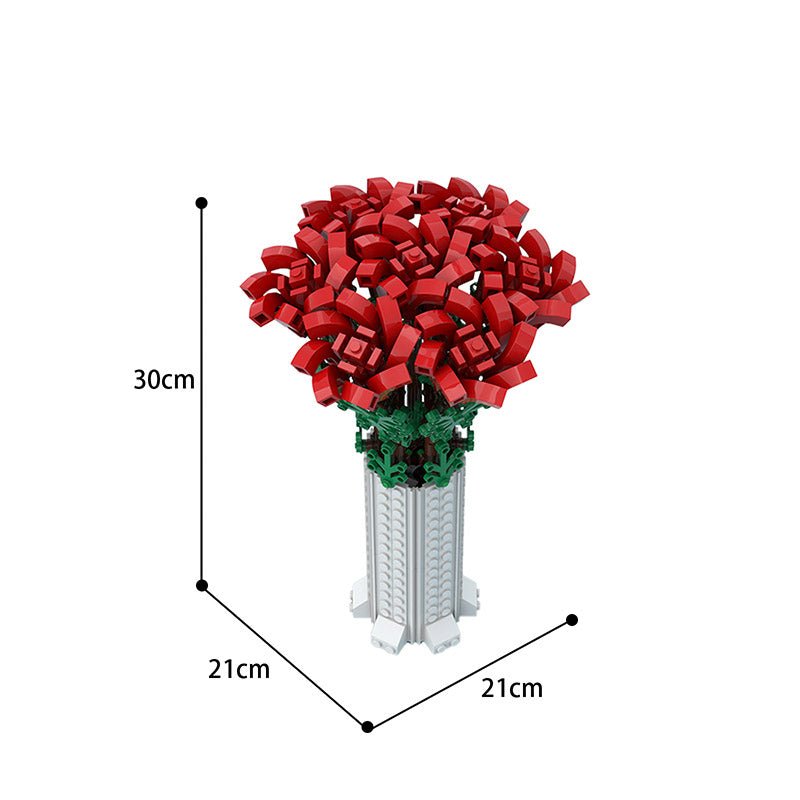 Gobricks MOC-67229 - Flower Bouquet with Vase - vue 4 | Power Blockz