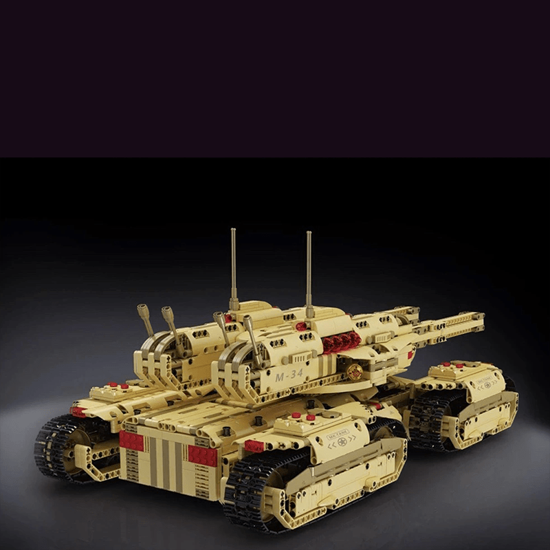 Mould King 20011 - Remote Controlled Army 4 Track Tank - vue 4 | Power Blockz