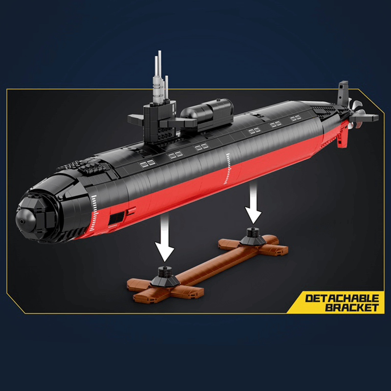 Reobrix 800 - Military Los Angeles-Class SSN Submarine - vue 5 | Power Blockz