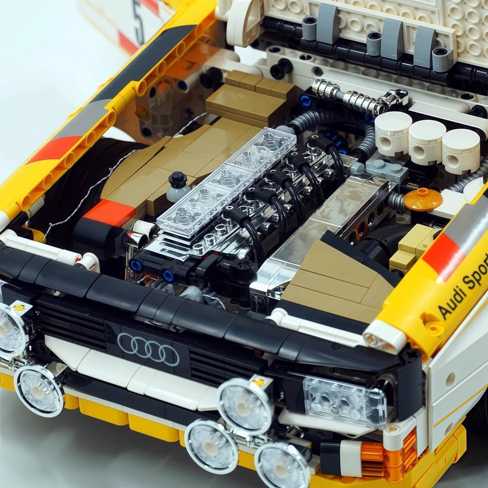 Happy Build YC-23043 - Static Version - Audi Rally Quattro Group B 1984 - vue 16 | Power Blockz