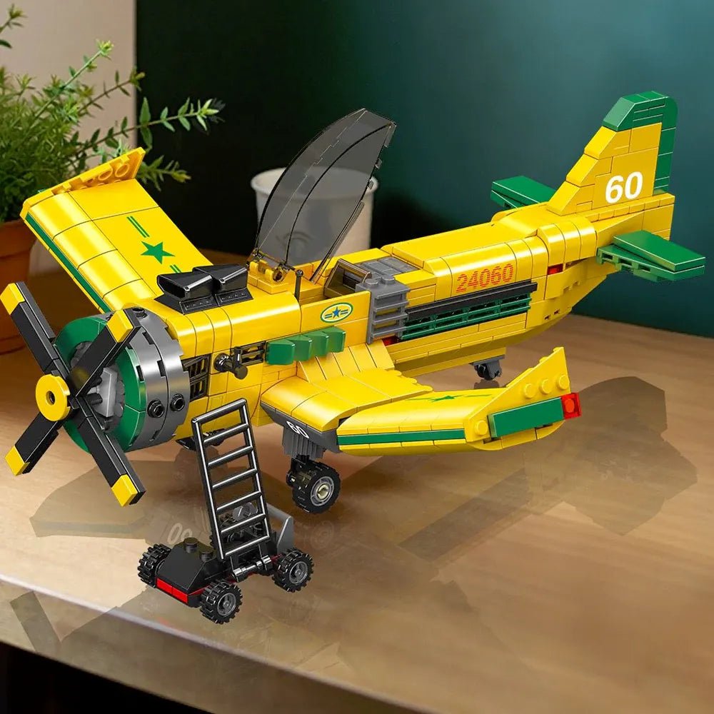 Mould King 24060 - Brazilian Propeller-Driven Racing Aircraft - vue 2 | Power Blockz
