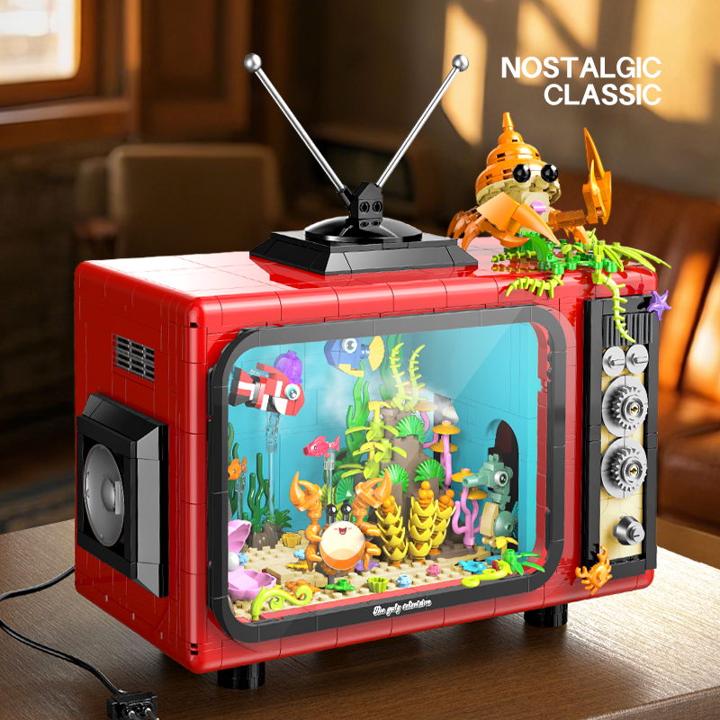 60518 - Retro Reef TV Vintage TV Aquarium Display - View 5 | Power Blockz