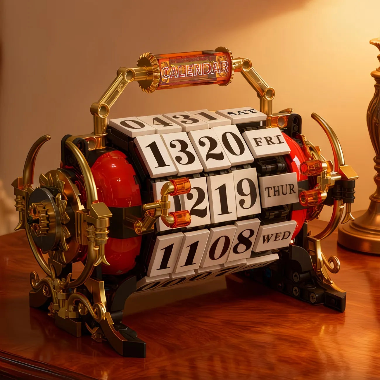 H2003 - Vintage Motorized Mechanical Calendar - vue 2 | Power Blockz