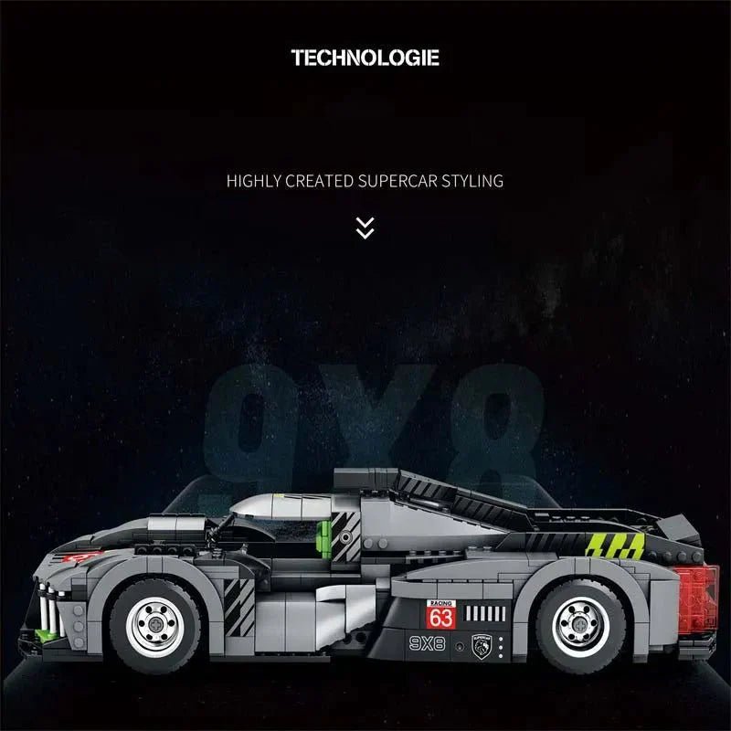 Reobrix 11031 - Wingless Hybrid 9x8 Le Mans Racer - vue 4 | Power Blockz