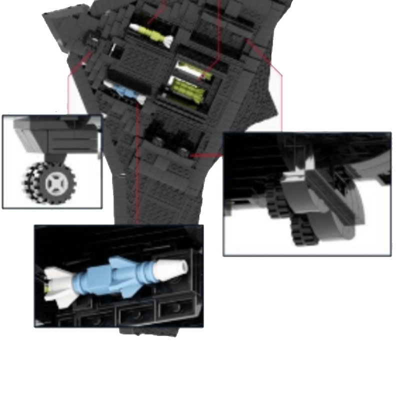 Gobricks MOC A0833 - Xian H-20 - vue 9 | Power Blockz