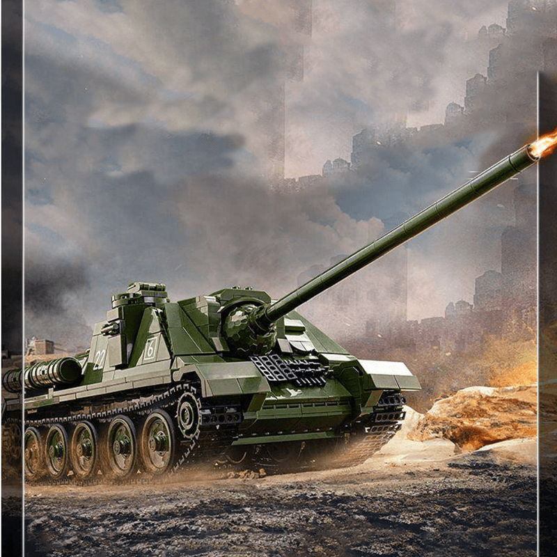 Panlos 632022 - Remote Controlled SU-100 Tank Destroyer - vue 4 | Power Blockz