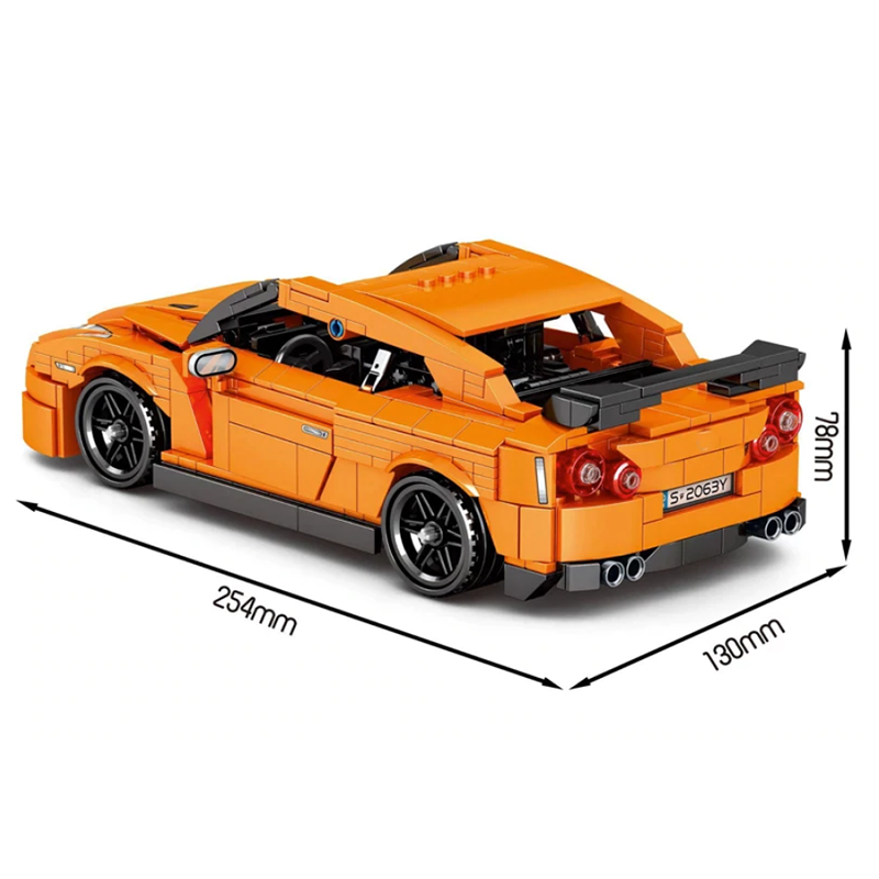 SY8407 - R35 GTR Godzilla Orange - vue 2 | Power Blockz