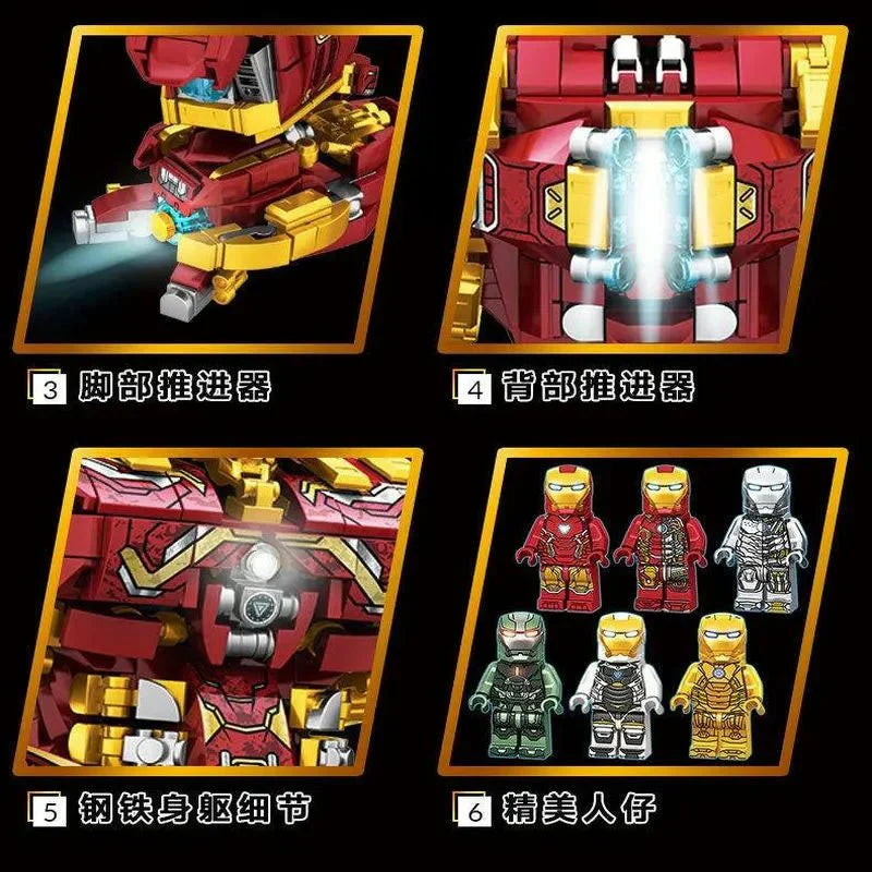 Ly 76066 - Super Heroes Marvel Iron Hero Warrior Robot Bricks Toy - vue 3 | Power Blockz