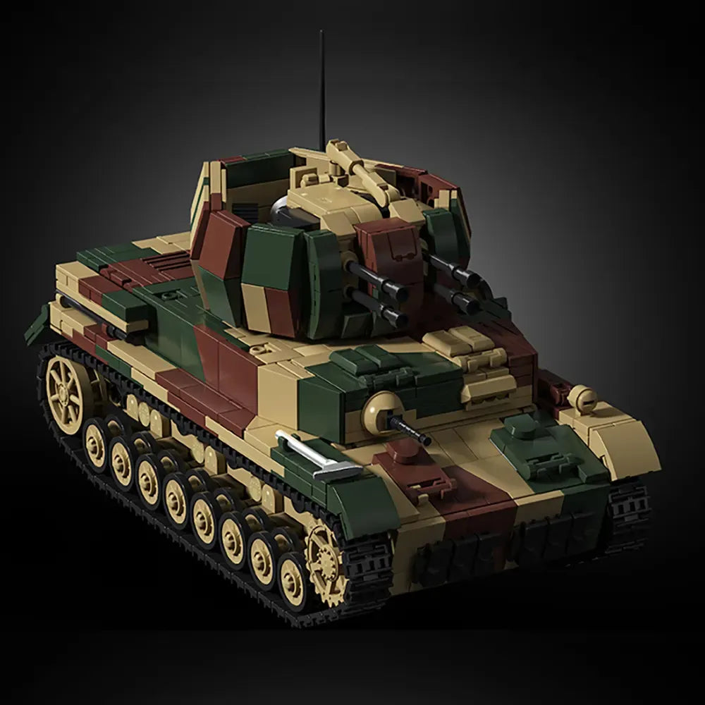 12GO 97031 - Wirbelwind Flakpanzer IV Tank - vue 8 | Power Blockz