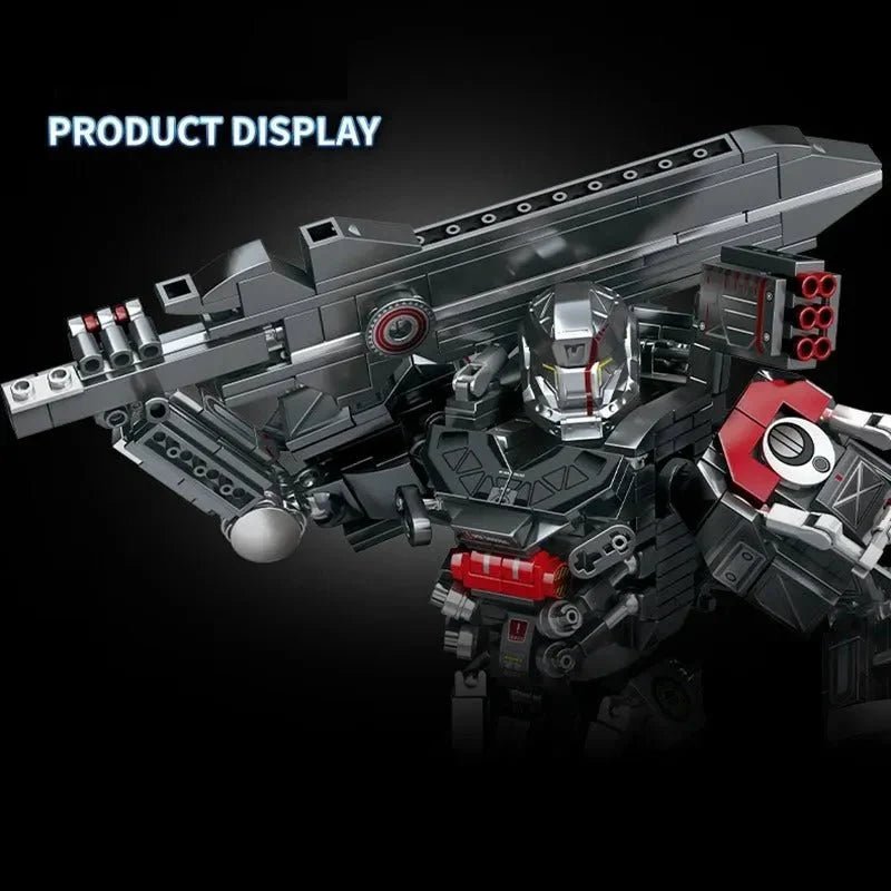 Heavy Duty Mecha Robot MU2 White Shark Bricks Toy - vue 11