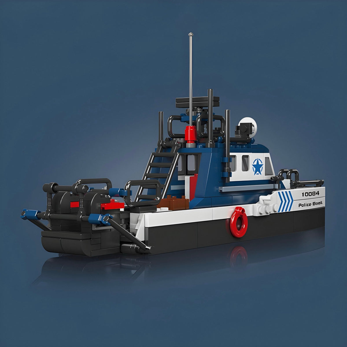 Mould King 10084 - Police Boat - vue 3 | Power Blockz