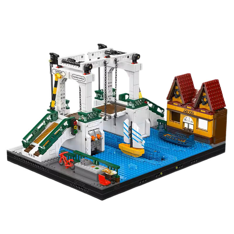 Mould King 16068 - Motorized Nordic Drawbridge | Power Blockz