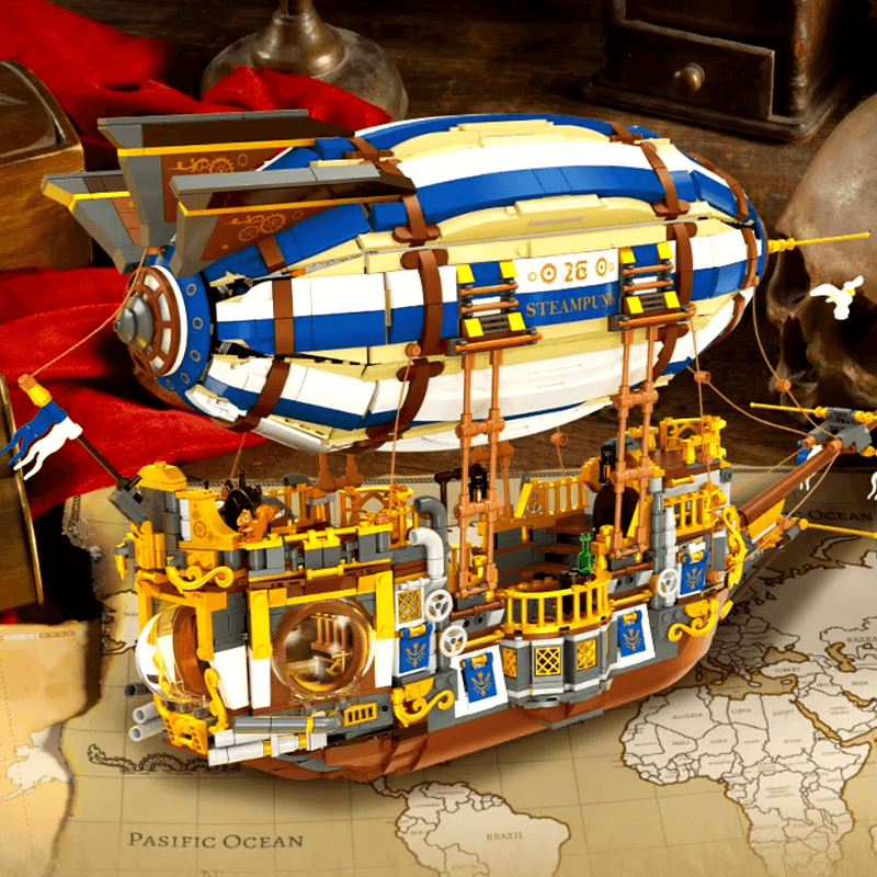 Jiestar JJ9126 - SteamPunk Airship - vue 9 | Power Blockz