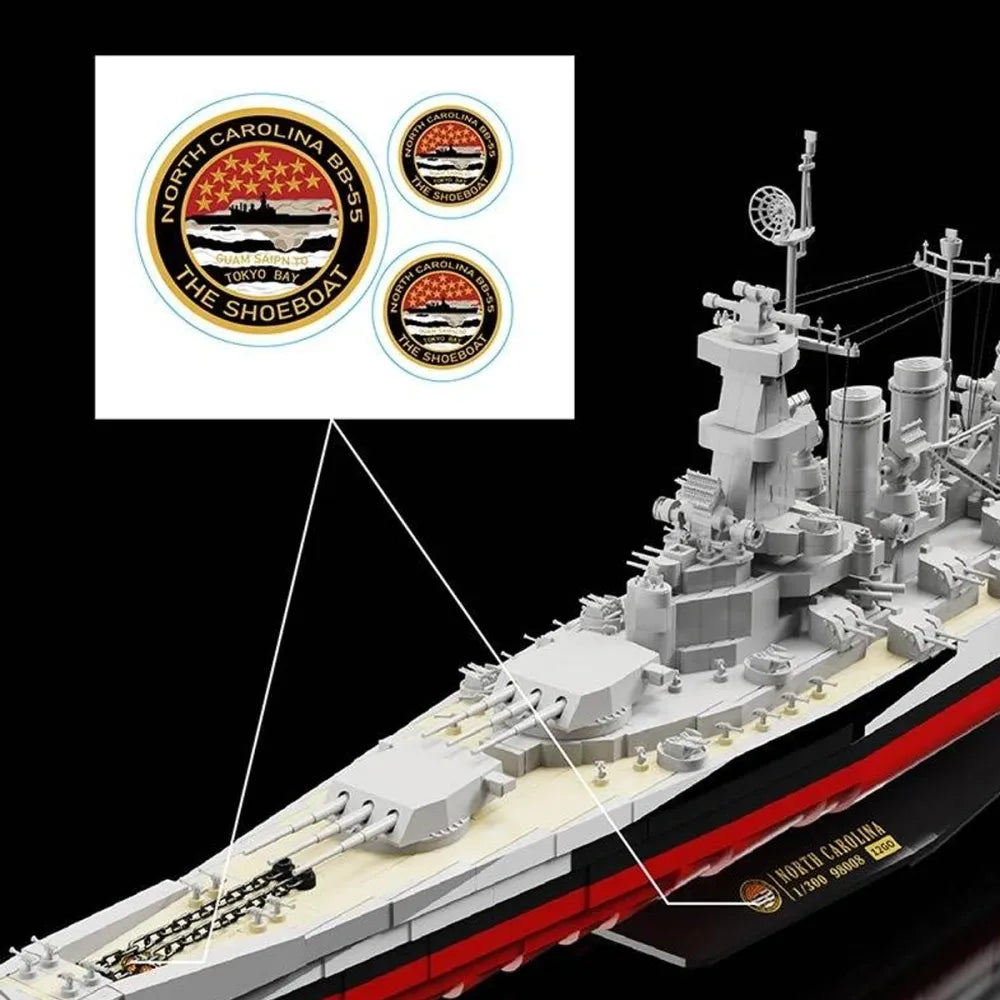 12GO 98008 - The North Carolina Battleship - vue 3 | Power Blockz