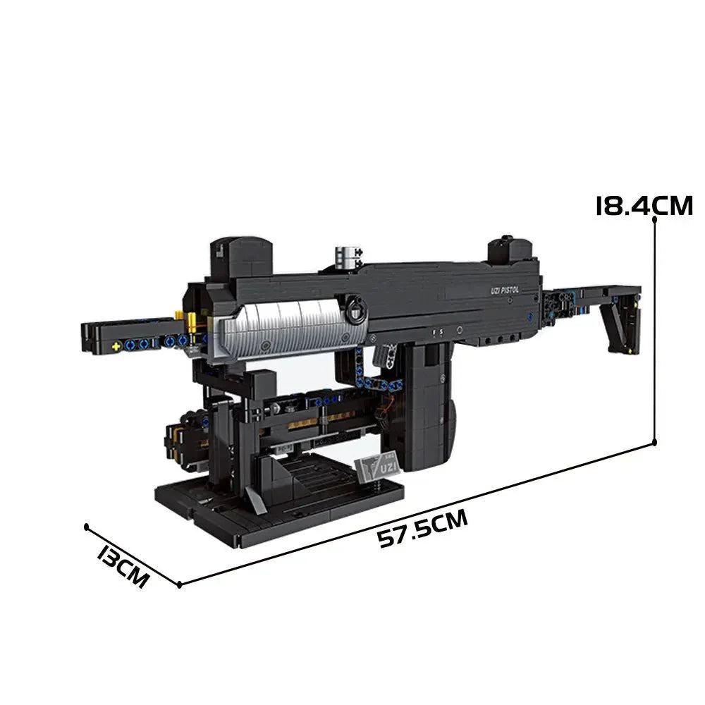 Jiestar 58021 - Tech UZI Sub Machine - vue 5 | Power Blockz